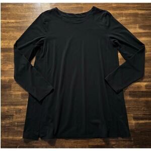 J. Jill Women's Medium Top Forward Seam Tunic Long Sleeve Supima Cotton Stretch